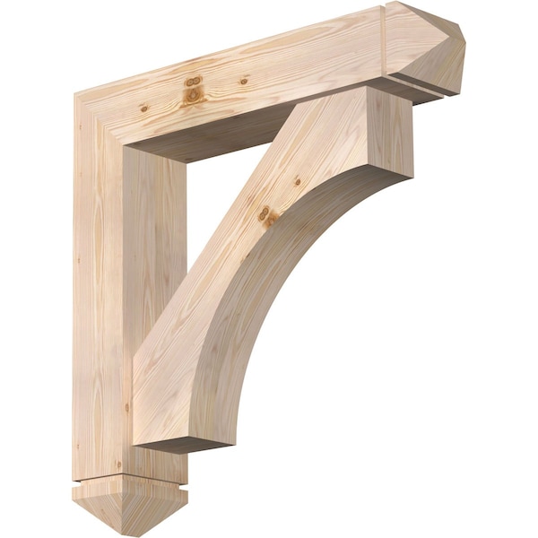 Ekena Millwork Westlake Arts and Crafts Smooth Bracket w/ Offset Brace, Douglas Fir, 7 1/2"W x 36"D x 36"H BKT0806X36X36WTL03SDF - main